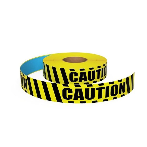 Ergomat Durastripe In-Line Printing 4in x 50ft Hazard Black & Yellow - CAUTION Type A DSIL450-HAZARD-BK/Y-CAUTION-TypeA - main